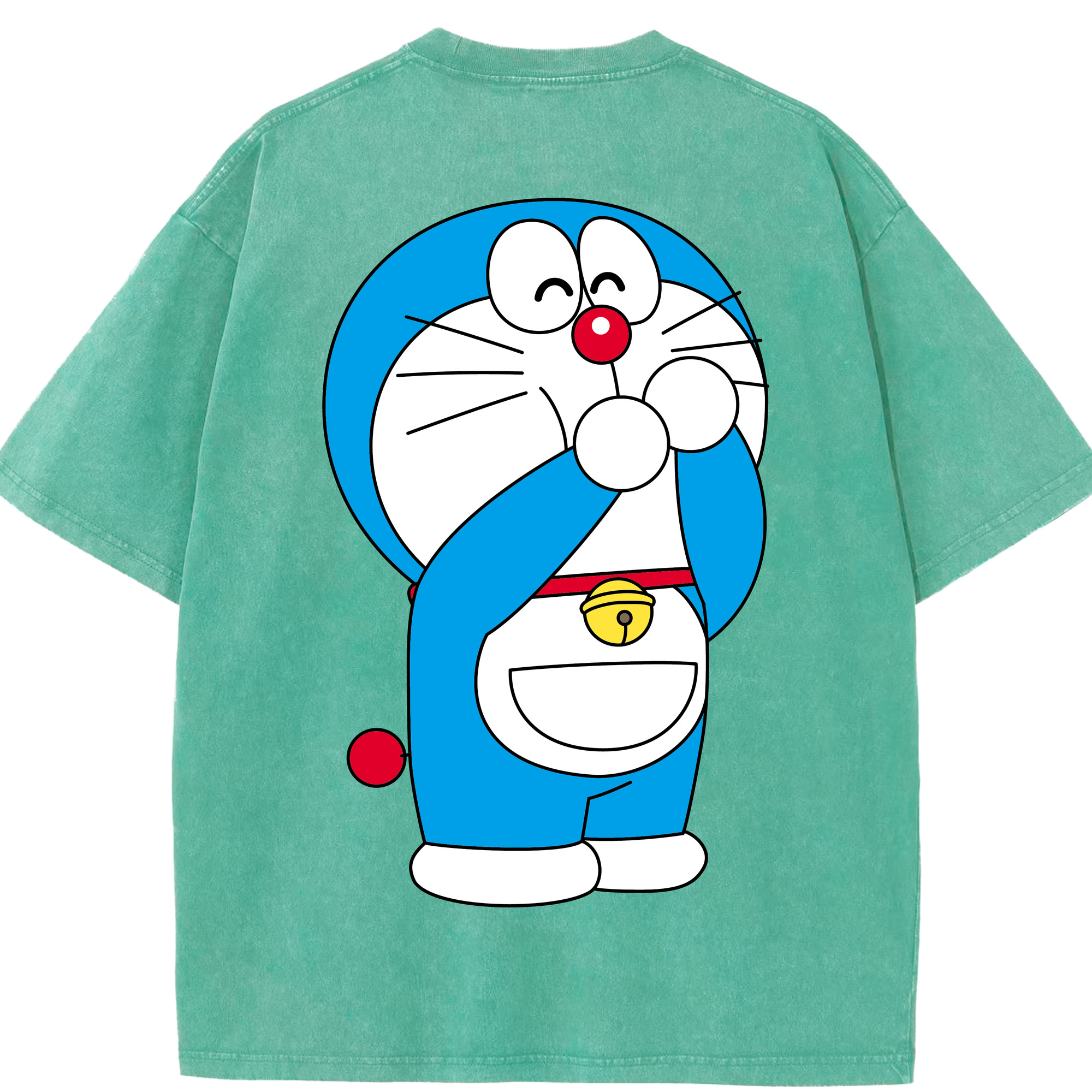 （画像用） ドラえもん Doraemon 綿100% ヴィンテージ風 半袖Tシャツ（背面プリント）